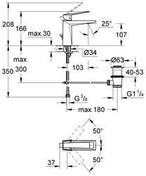 Grohe Lavabo Bataryası Allure Brilliant M-Boyut Krom - 23029000