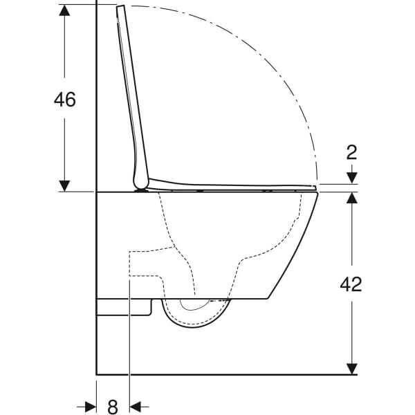 Geberit Smyle Square Kanalsız Asma Klozet (Kapak Dahil Değil) - 501.652.01.1