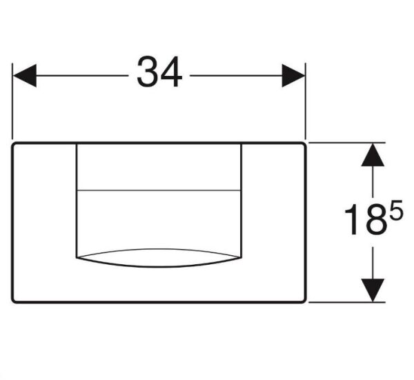 Geberit 200F Kumanda Kapağı Tek Basmalı Mat Krom - 115.222.46.1