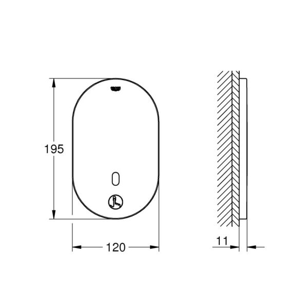 Grohe Eurosmart Cosmopolitan E Gizli Duş Termostatik İçin Kızılötesi Elektronik - 36463000