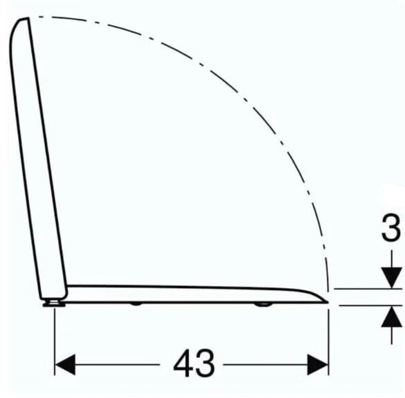 Geberit iCon Square Yavaş Kapanan, Kolay Çıkarılabilir Kapak - 500.837.01.1