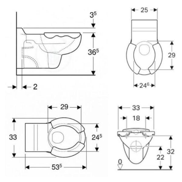 Geberit Oturtma Altlı Çocuk Klozeti (Kapak Dahil Değil) - 201710000