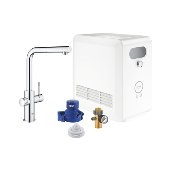 Grohe Blue Professional Arıtmalı İçme Suyu ve Soda Yapan Spiralli Eviye Bataryası- 31326002