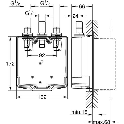 Grohe Eurosmart Cosmopolitan T Ankastre Montaj Kutusu 36322001