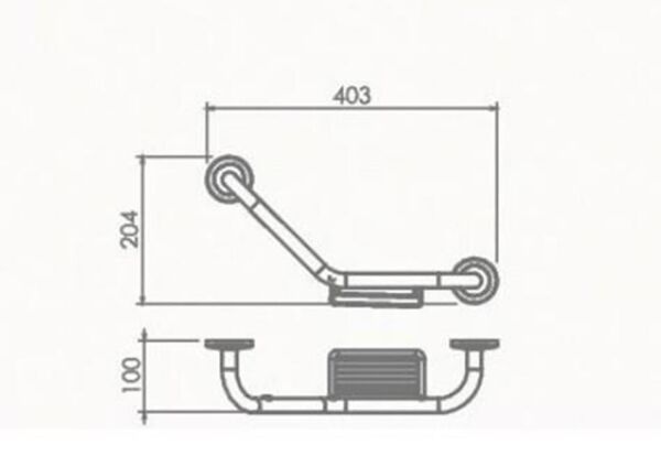 Kare Otel Tipi Açılı Tutunma Barı - A403020501