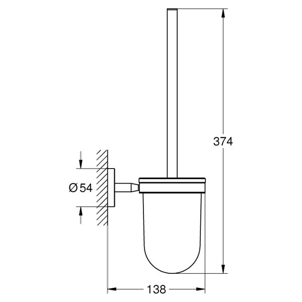 Grohe Bau Cosmopolitan Tuvalet Fırçası Seti
