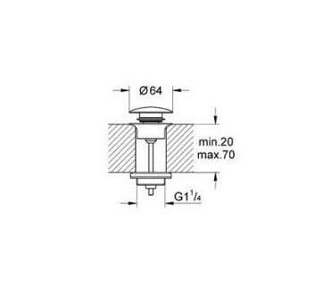 Grohe Lavabo Sifon Bas Aç Tapa Takımı - 65807000