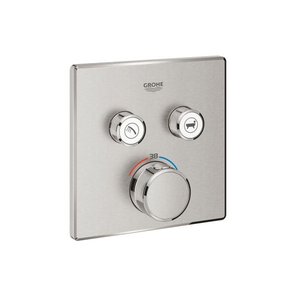 Grohe Grohtherm Smartcontrol Çift Valfli Akış Kontrollü, Ankastre Termostatik Duş Bataryası - 29124DC0