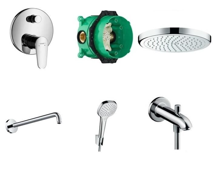 Hansgrohe Focus Ankastre Duş Seti - Gagalı 31945000set3