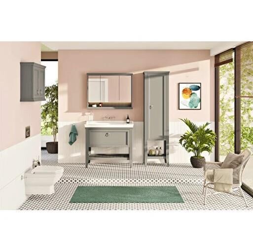 VitrA Valarte Dolaplı Ayna, 100 Cm Mat Gri - 62235