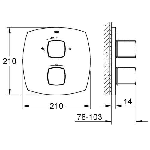 Grohe Grandera Termostatik Banyo Duş Bataryası - 19948000