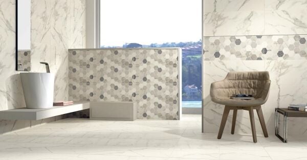 Kütahya Seramik 60*60 Calacatta Rektifiye Parlak Nano (m² fiyatıdır)