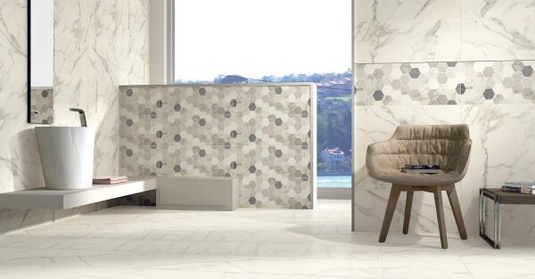 Kütahya Seramik 60*60 Calacatta Rektifiye Parlak Nano (m² fiyatıdır)