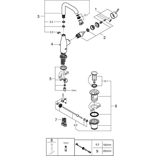Grohe Essence Tek Kumandalı Lavabo Bataryası L - 24174001