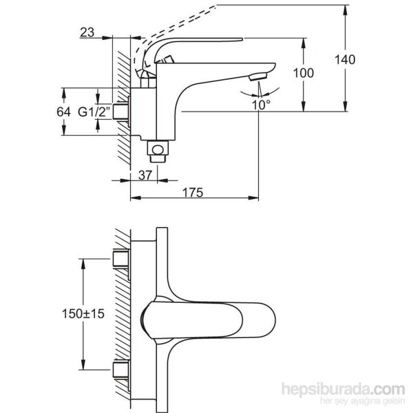 Artema Style X Banyo Bataryası-Mat Siyah