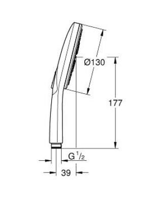Grohe El Duşu 3 Akışlı 13 cm SmartActive Phantom Black - 22127KF0