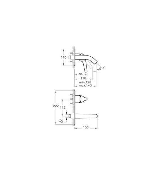 Artema Nest Trendy A42240 Ankastre Lavabo Bataryası Sıva Üstü Krom