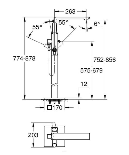 Grohe Allure Küvet Bataryası - 25222DL1