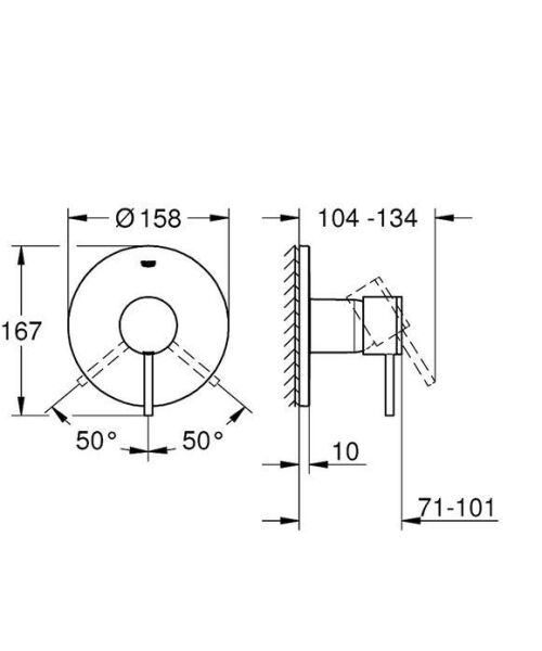 Grohe Atrio New Ankastre Duş Bataryası - 24354000
