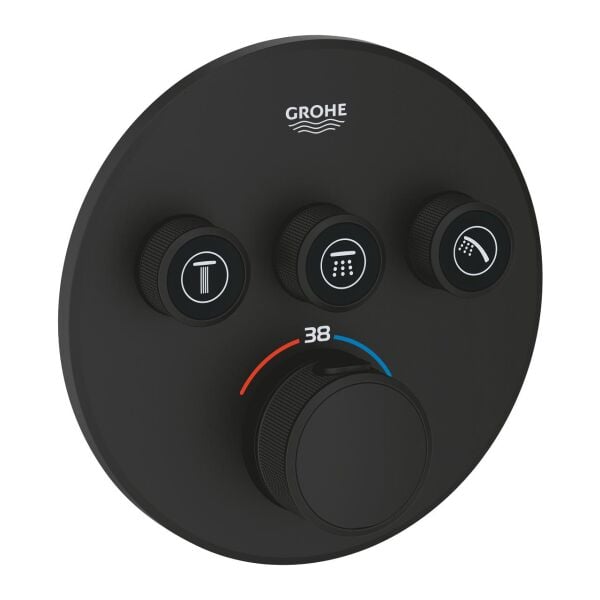 Grohe Grohtherm SmartControl Üç Valfli Akış Kontrollü, Ankastre Termostatik Duş Bataryası - 29508KF0