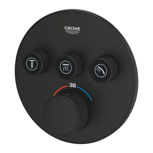 Grohe Grohtherm SmartControl Üç Valfli Akış Kontrollü, Ankastre Termostatik Duş Bataryası - 29508KF0