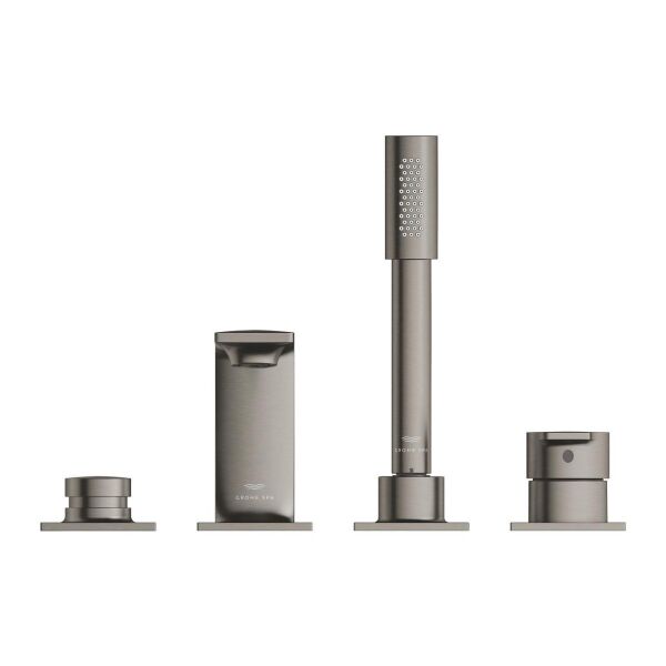 Grohe Allure 4 Delikli Ankastre Küvet Bataryası, Fırçalı Sert Grafit - 19316AL1