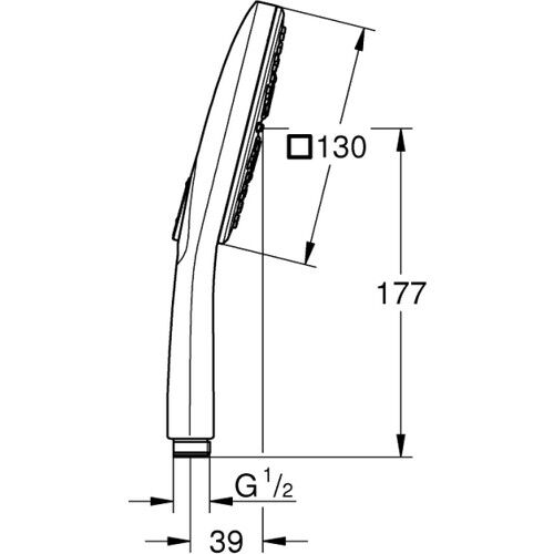 Grohe Rainshower Smartactive 130 Cube El Duşu 3 Akışlı - 26582DL0