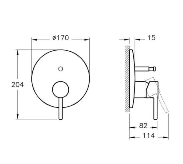 Artema Minimax S A42210 Ankastre Banyo Bataryası Sıva Üstü Krom
