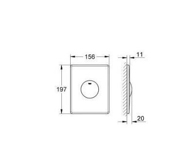Grohe Skate Kumanda Paneli, Paslanmaz Çelik - 38672SD0
