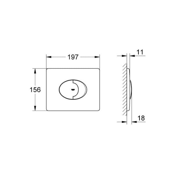 Grohe Skate Air Gömme Rezervuar Kumanda Paneli - 38506000