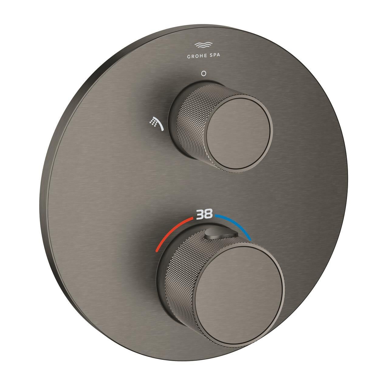 Grohe Atrio Private Collection Entegre kapatma/yönlendirme vanası ve düğmeli 2 çıkışlı termostatik duş bataryası - 24396AL0