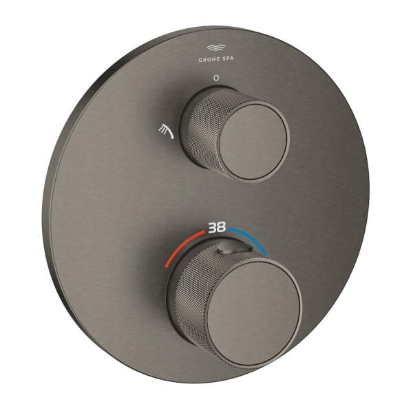 Grohe Atrio Private Collection Entegre kapatma/yönlendirme vanası ve düğmeli 2 çıkışlı termostatik duş bataryası - 24396AL0