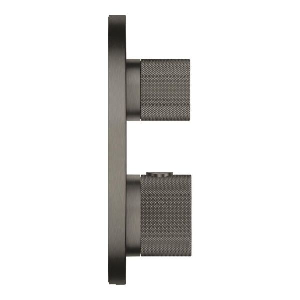 Grohe Atrio Private Collection Entegre kapatma/yönlendirme vanası ve düğmeli 2 çıkışlı termostatik duş bataryası - 24396AL0