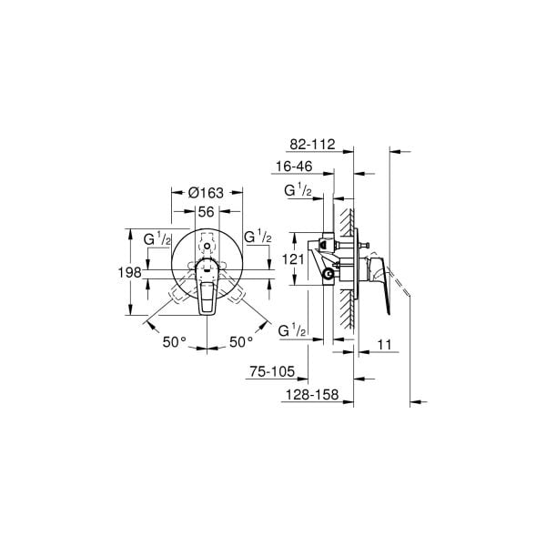 Grohe Bauloop Tek Kumandalı Banyo Bataryası - 29081001
