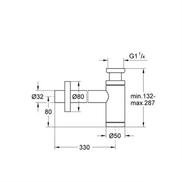 Grohe Lavabo Sifonu 330 mm - 28912000