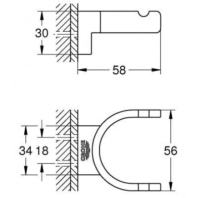 Grohe Selection Çift Havlu Askısı - 41049GN0