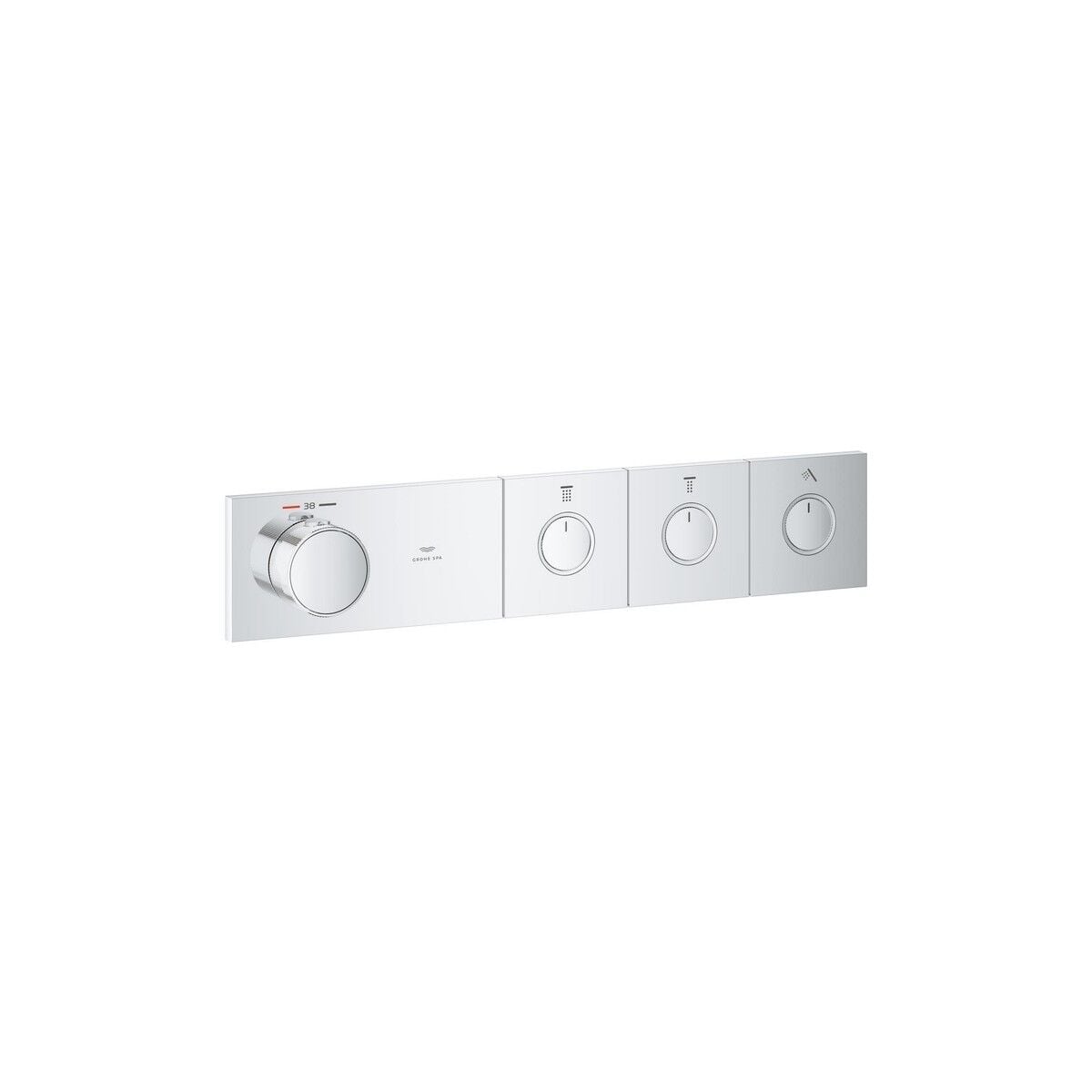 Grohe Grohtherm Aqua Tiles 3 Valfli Akış Kontrollü, Ankastre Termostatik Duş Bataryası Krom – 1068660000