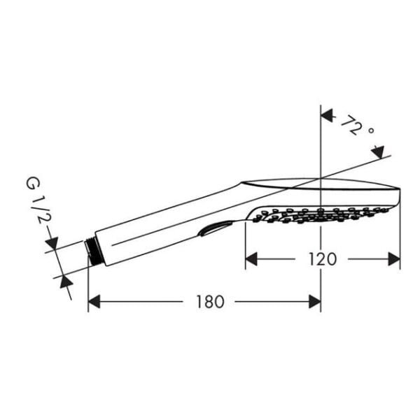 Hansgrohe Raindance Select E El duşu 120 3 jet - 26520000