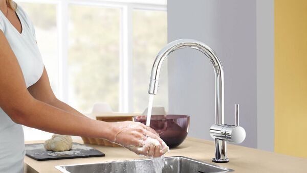 Grohe Minta Tek Kumandalı Spiralli Eviye Bataryası - 32918000