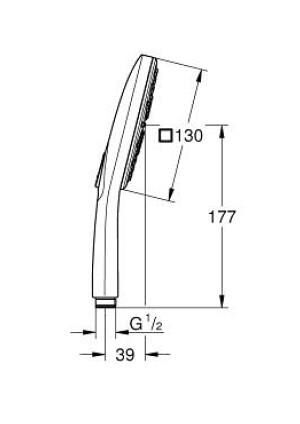 Grohe Rainshower Smartactive 130 Cube El Duşu 3 Akışlı - 26582A00