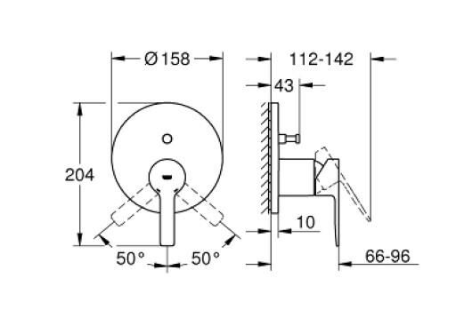 Grohe Lineare Ankastre Banyo/Duş Bataryası - 24064AL1