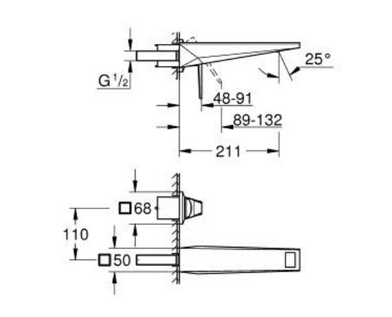 Grohe Allure Brilliant Private Collection 2 delikli lavabo bataryası M-Boyutu - 29521AL0