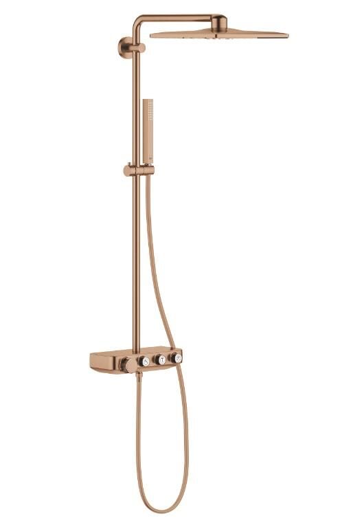 Grohe Euphoria SmartControl System 310 Cube Duo Duvara Monte Termostatik Bataryalı Duş Sistemi - 26508DL0