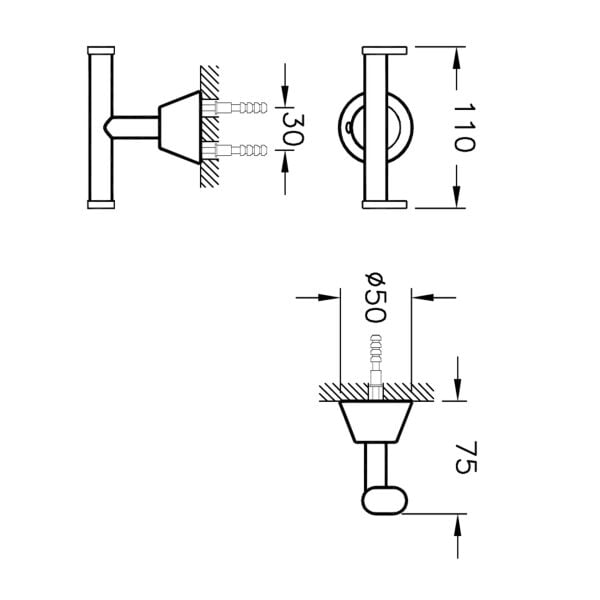 VitrA Matrix A44584 İkili Askı Krom