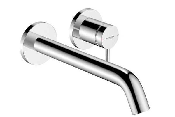 Hansgrohe Tecturis S  Tek kollu lavabo bataryası, gömme montajlı, duvara monte EcoSmart+, 22,5 cm musluklu - 73351000