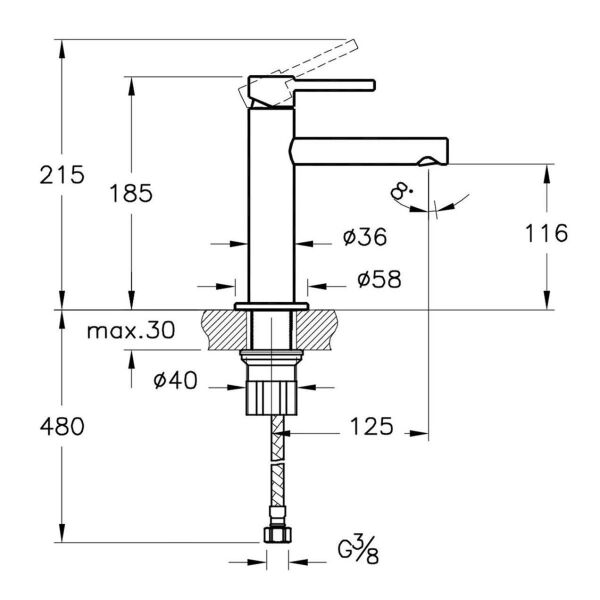 Artema Origin Lavabo Bataryası Parlak Bakır A4255626