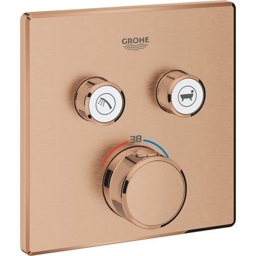 Grohe Grohtherm Smartcontrol Çift Valfli Akış Kontrollü, Ankastre Termostatik Duş Bataryası - 29124DL0