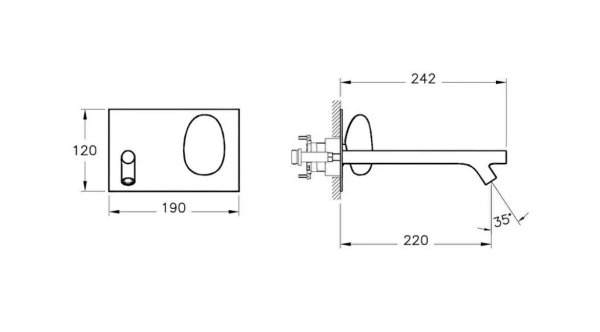 VitrA Istanbul Ankastre Lavabo Bataryası - A42231