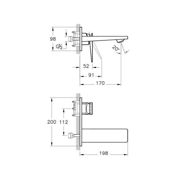 Artema Brava Lavabo Bataryası Sıva Üstü Krom - A42394