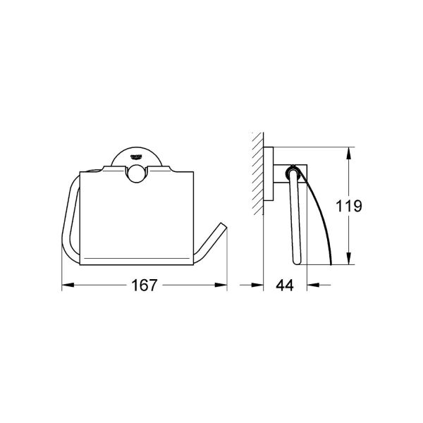 Grohe Essentials Tuvalet Kağıtlığı Kapaklı Banyo Aksesuarı - 40367001